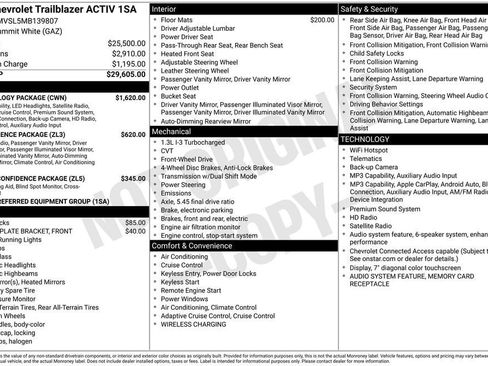 Used 2021 Chevrolet TrailBlazer ACTIV w/ Technology Package FWD image 11