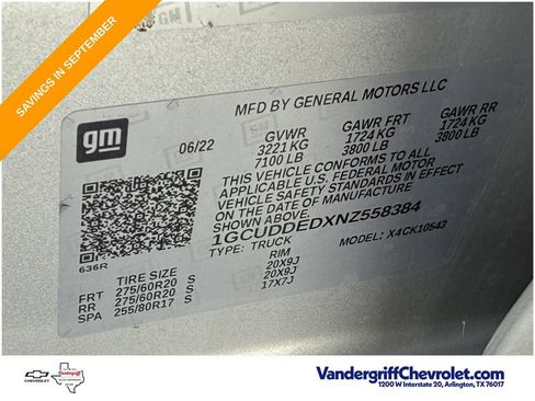 Used 2022 Chevrolet Silverado 1500 LT w/ Texas Edition Plus AWD/4WD image 12
