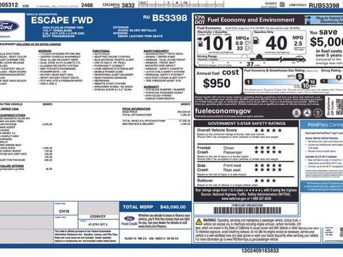 New 2024 Ford Escape SE w/ PHEV Premium Package image 4