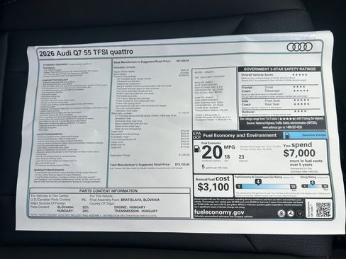New 2026 Audi Q7 3.0T Premium Plus image 33