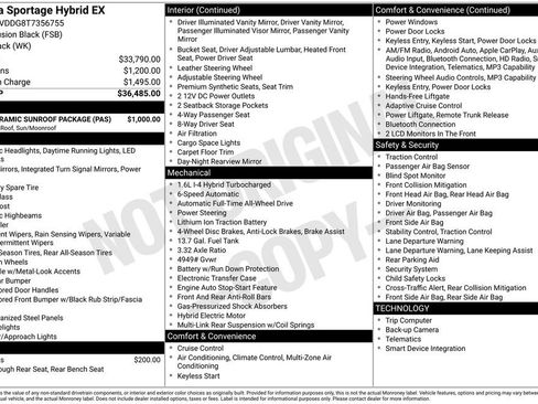 New 2026 Kia Sportage EX w/ EX Panoramic Sunroof Package image 6