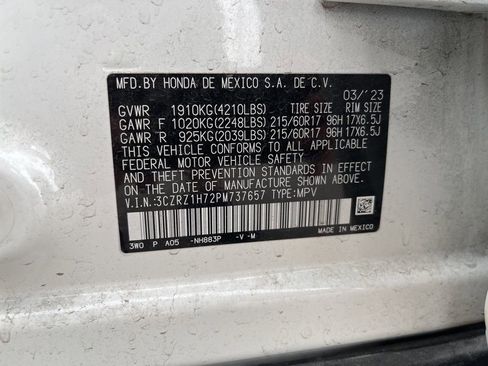Certified 2023 Honda HR-V EX-L image 9