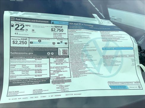 New 2026 Volkswagen Atlas SE image 17