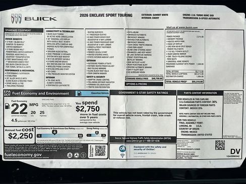 New 2026 Buick Enclave Sport Touring w/ Power Package image 21