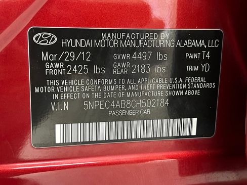 Used 2012 Hyundai Sonata Limited w/ Navigation Pkg FWD image 46