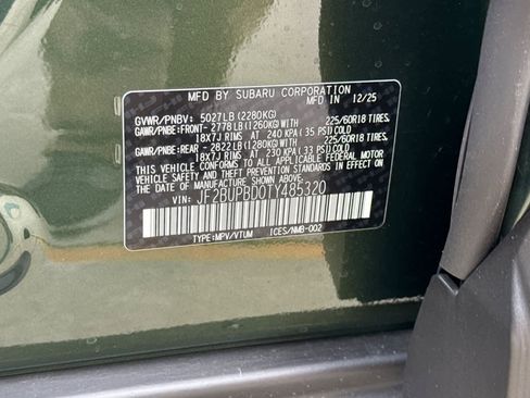 New 2026 Subaru Outback Premium image 33