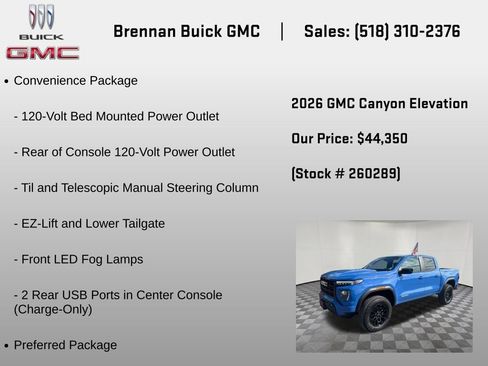 New 2026 GMC Canyon Elevation w/ Convenience Package AWD/4WD image 12