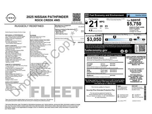 Certified 2025 Nissan Pathfinder Rock Creek AWD/4WD image 40
