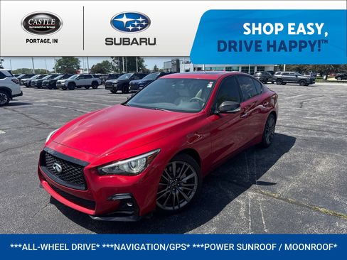 Used 2021 INFINITI Q50 Red Sport 400 w/ Proactive Package AWD/4WD image 1