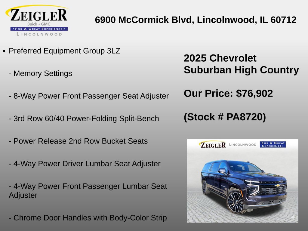 Used 2025 Chevrolet Suburban High Country AWD/4WD image 6