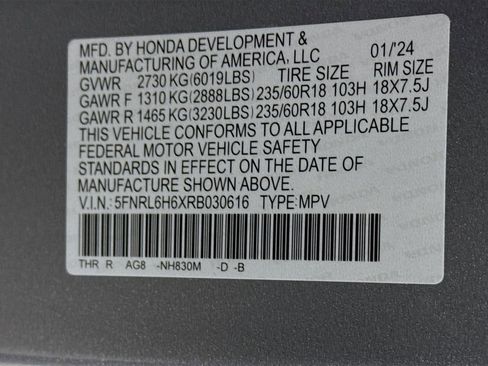 Certified 2024 Honda Odyssey EX-L image 32