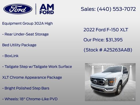 Certified 2022 Ford F150 XLT w/ Equipment Group 302A High AWD/4WD image 18