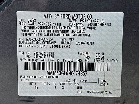 Used 2022 Ford EcoSport SE w/ SE Convenience Package AWD/4WD image 34