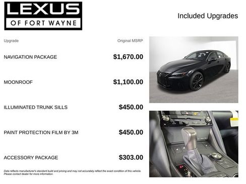 Used 2025 Lexus IS 350 F Sport w/ Navigation Package AWD/4WD image 4