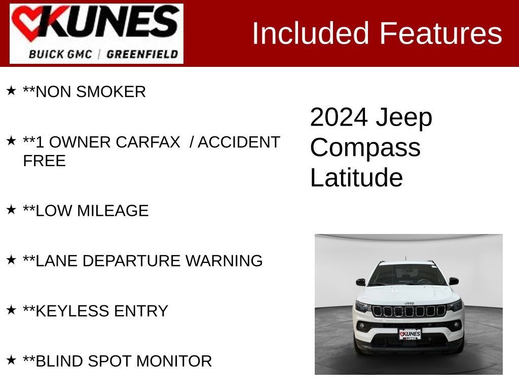 Used 2024 Jeep Compass Latitude AWD/4WD image 3