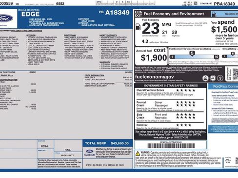 Used 2023 Ford Edge SEL w/ Convenience Package AWD/4WD image 41
