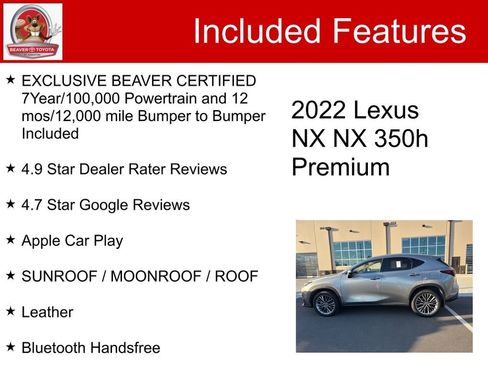 Used 2022 Lexus NX 350h AWD image 5