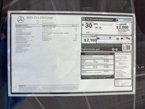 New 2026 Mercedes-Benz CLA 250 image 31