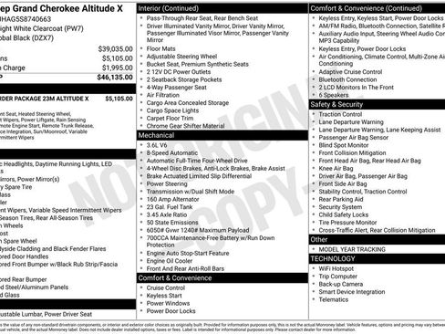 New 2025 Jeep Grand Cherokee Altitude image 5