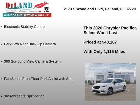 New 2026 Chrysler Pacifica Select FWD image 12