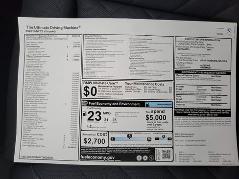 Used 2026 BMW X7 xDrive40i w/ M Sport Package image 14