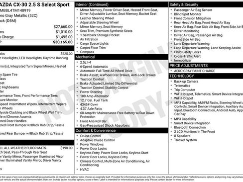 New 2026 MAZDA CX-30 AWD 2.5 S w/ Select Sport Pkg image 2