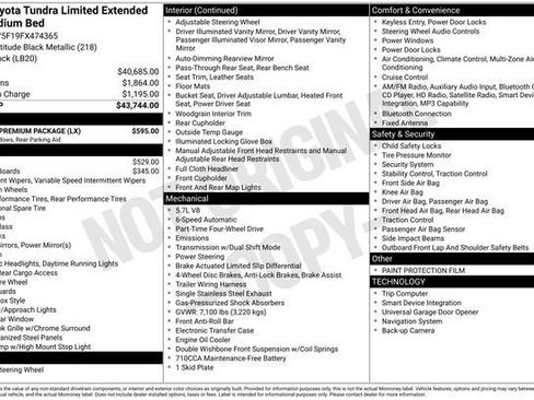 Used 2015 Toyota Tundra Limited w/ Limited Premium Package AWD/4WD image 2