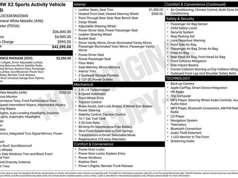 Used 2019 BMW X2 sDrive28i w/ Convenience Package FWD image 7