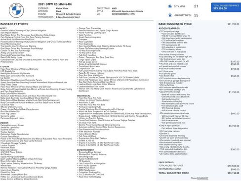 Used 2021 BMW X5 xDrive40i w/ M Sport Package image 5