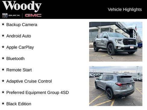 New 2026 GMC Acadia Elevation w/ Black Edition AWD/4WD image 3