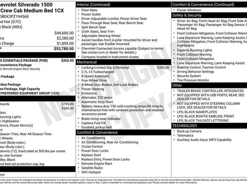 Used 2023 Chevrolet Silverado 1500 Custom w/ LPO, Dark Essentials Package image 9
