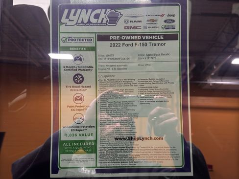 Used 2022 Ford F150 Tremor w/ Equipment Group 402A High image 42