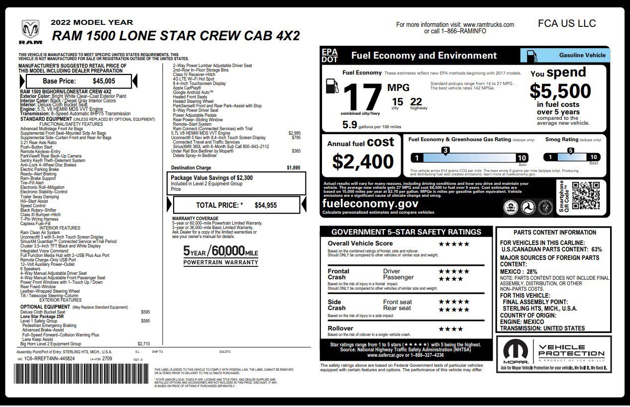Used 2022 RAM 1500 Lone Star RWD image 4