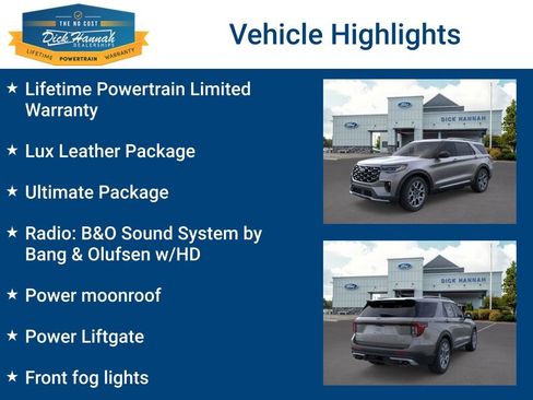 New 2025 Ford Explorer Platinum w/ Ultimate Package image 3