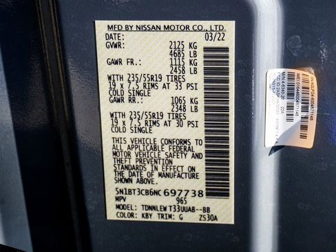 Used 2022 Nissan Rogue SL w/ SL Premium Package image 48