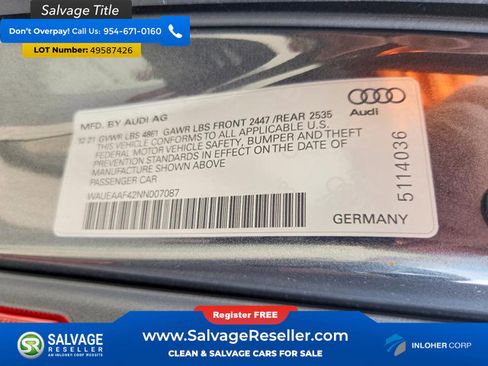 Used 2022 Audi A4 2.0T Premium Plus w/ Premium Plus Package AWD/4WD image 16