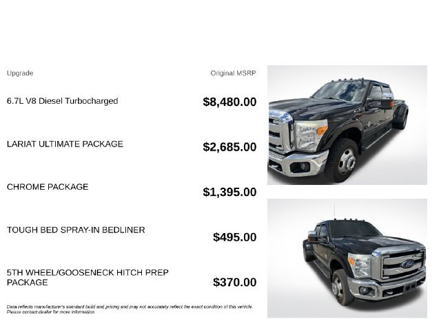 Used 2016 Ford F350 Lariat w/ Lariat Ultimate Package AWD/4WD image 3