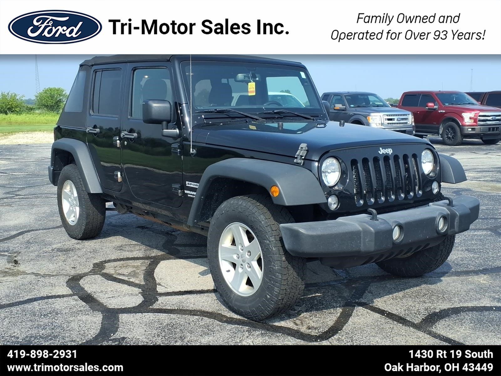 Used 2017 Jeep Wrangler Unlimited Sport w/ Quick Order Package 24S AWD/4WD image 1