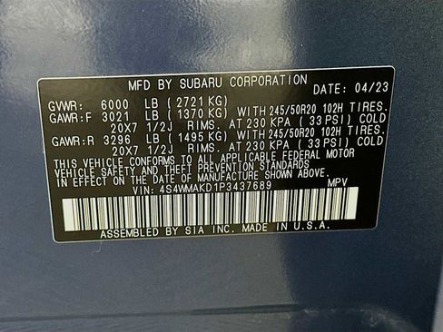 Certified 2023 Subaru Ascent Onyx Edition Limited AWD/4WD image 32