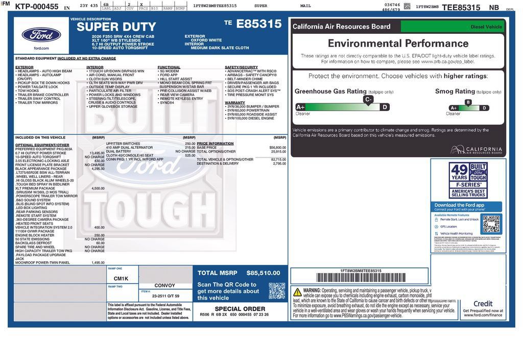 New 2026 Ford F250 XLT w/ XLT Premium Package AWD/4WD image 64