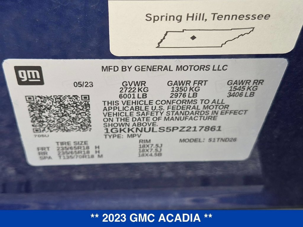 Used 2023 GMC Acadia SLT w/ Technology Package AWD/4WD image 34