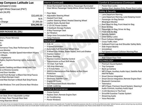Used 2022 Jeep Compass Latitude AWD/4WD image 2