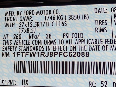 Certified 2023 Ford F150 Raptor w/ Equipment Group 802A Raptor R AWD/4WD image 28