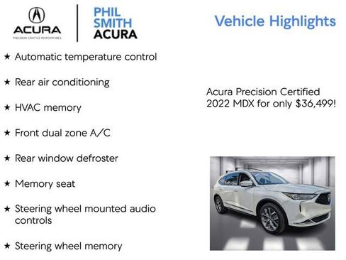 Certified 2022 Acura MDX SH-AWD w/ Technology Package image 9