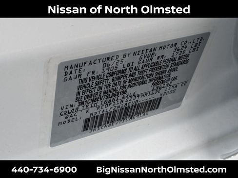 New 2025 Nissan Versa SV w/ Trunk Package image 20