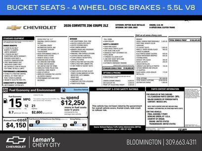 New 2026 Chevrolet Corvette Z06