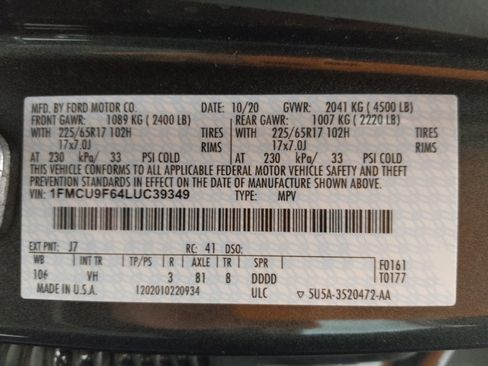 Used 2020 Ford Escape S image 33