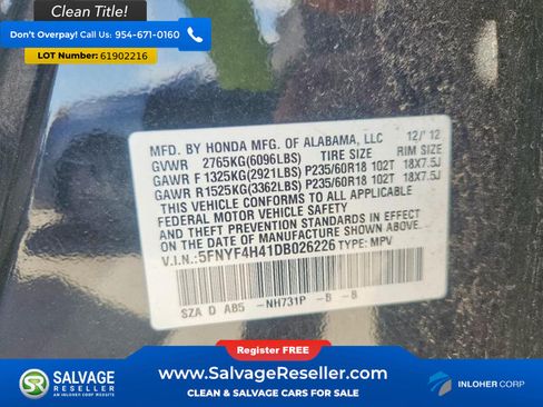 Used 2013 Honda Pilot EX image 17