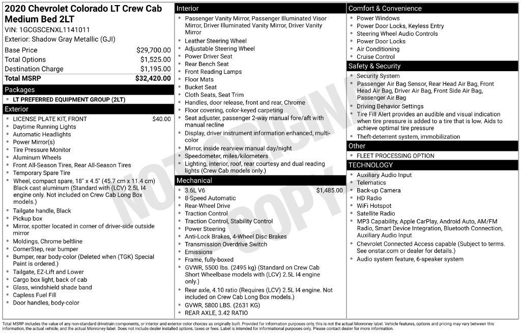Used 2020 Chevrolet Colorado LT RWD image 5