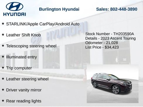 Used 2023 Subaru Ascent Touring AWD/4WD image 30